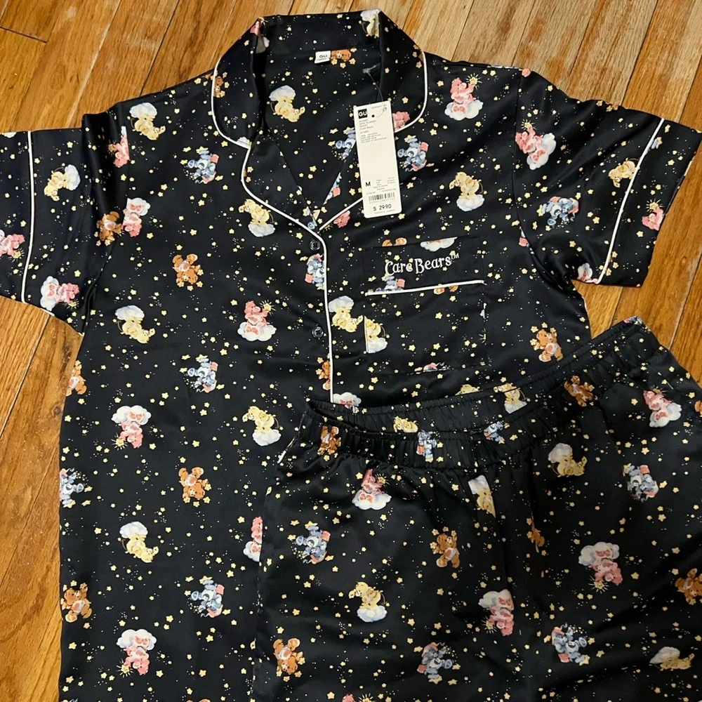 Care Bears Black Pajama Set with Colorful Print GU womens medium - Picture 5 of 6